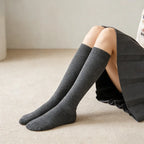 Polyester Elastane Vertical Texture Calf Socks