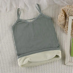 Velvet Lined Sleeveless Thermal Tank Top