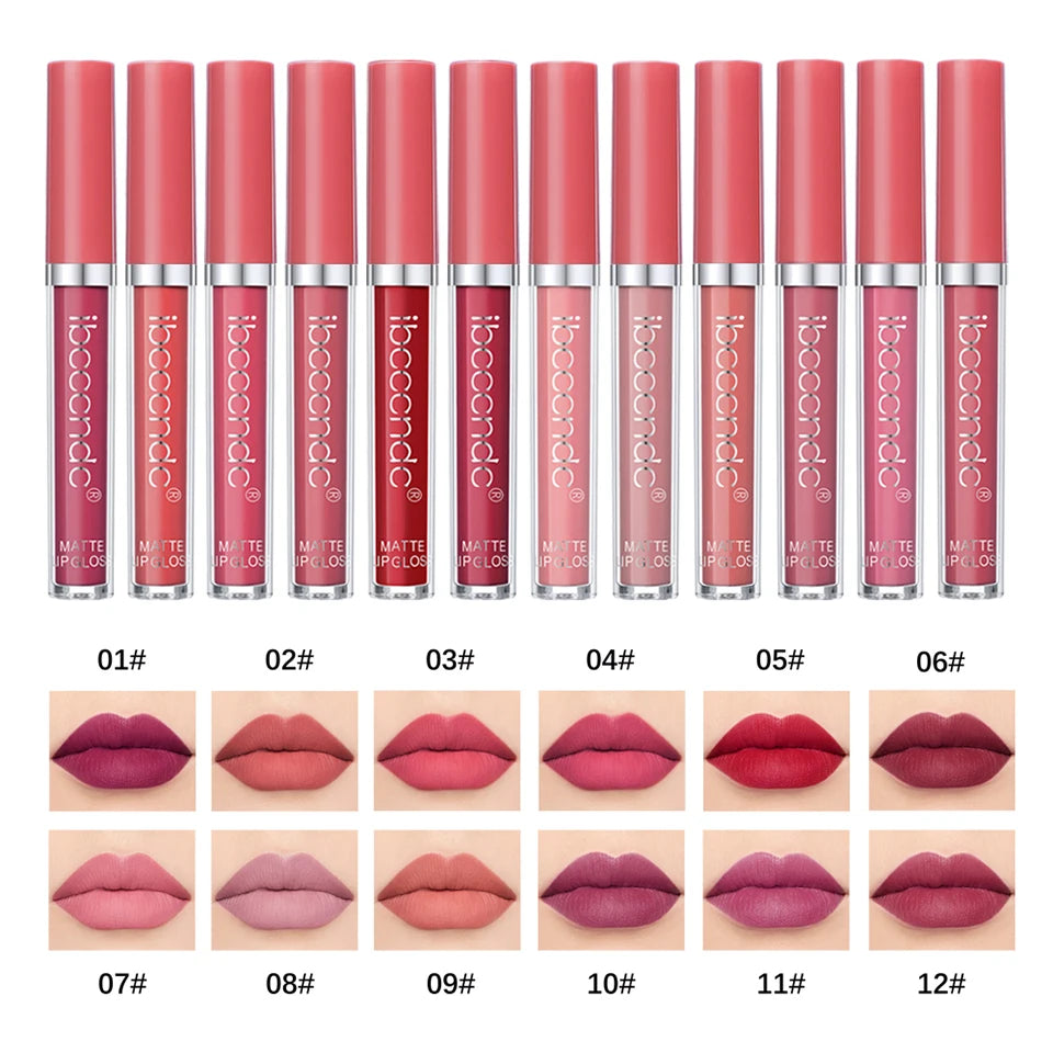 Matte Velvet Liquid Lipstick Waterproof Long Lasting Lip Glaze
