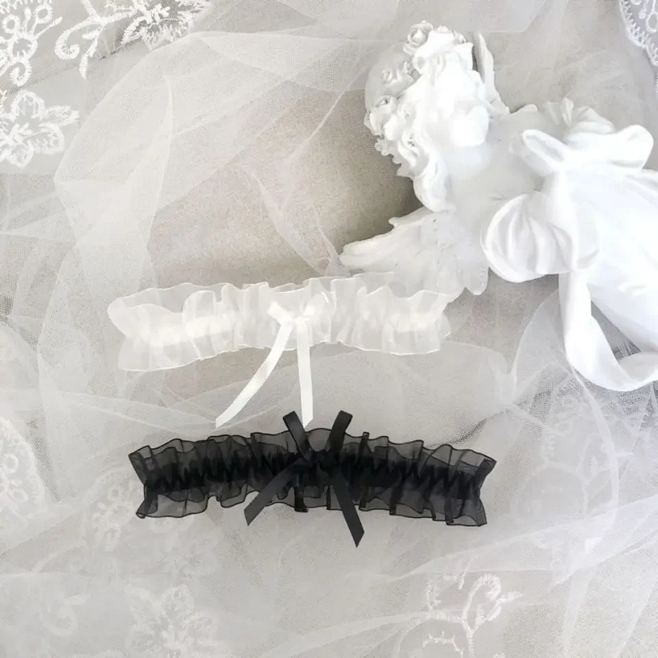 Lace Floral Bowknot Garter Leg Ring for Women