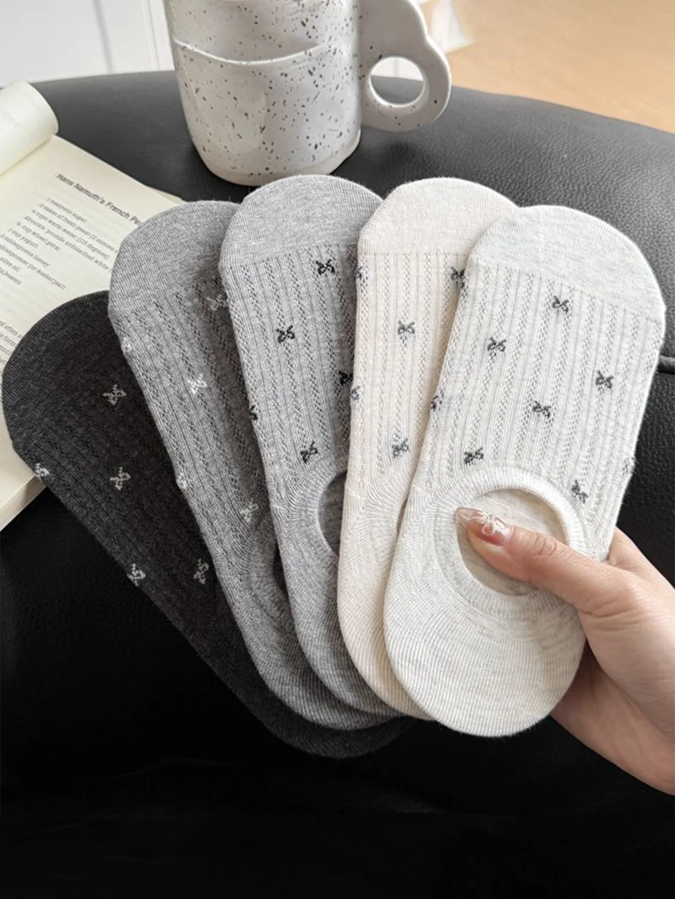 5 Pack Women Polyester Elastane Low Cut Casual Ankle Socks - 1