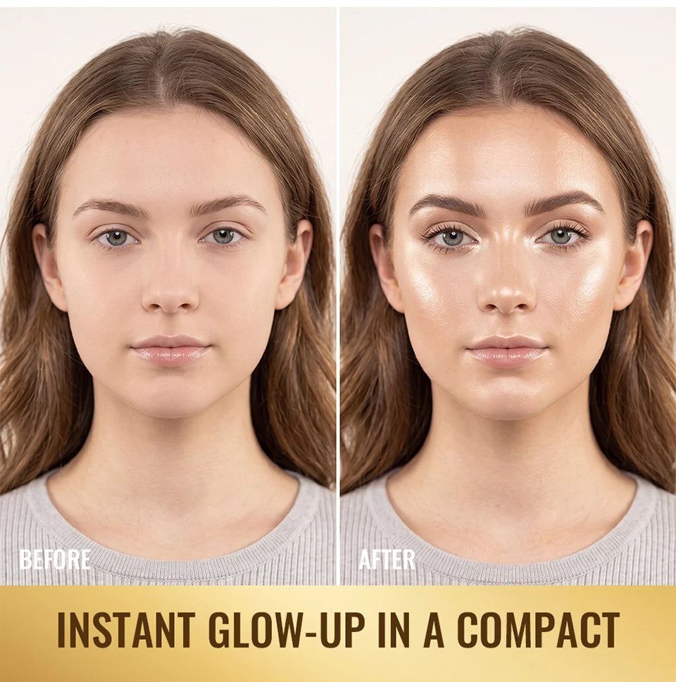 Powder Highlighter and Bronzer Face Makeup Palette