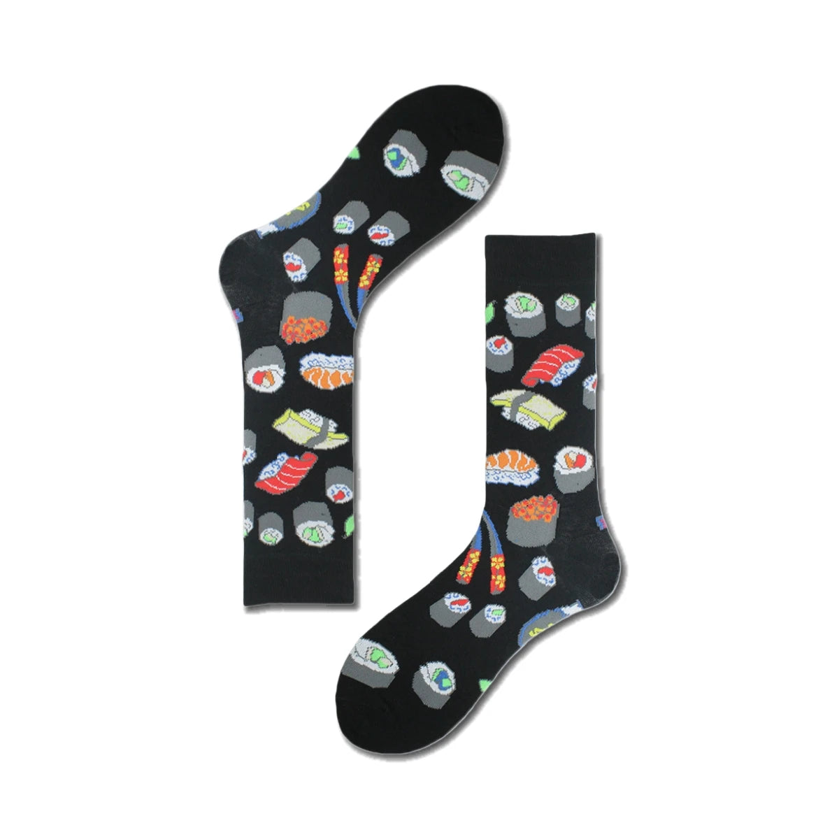 Polyester Elastane Sushi Print Crew Socks - 7