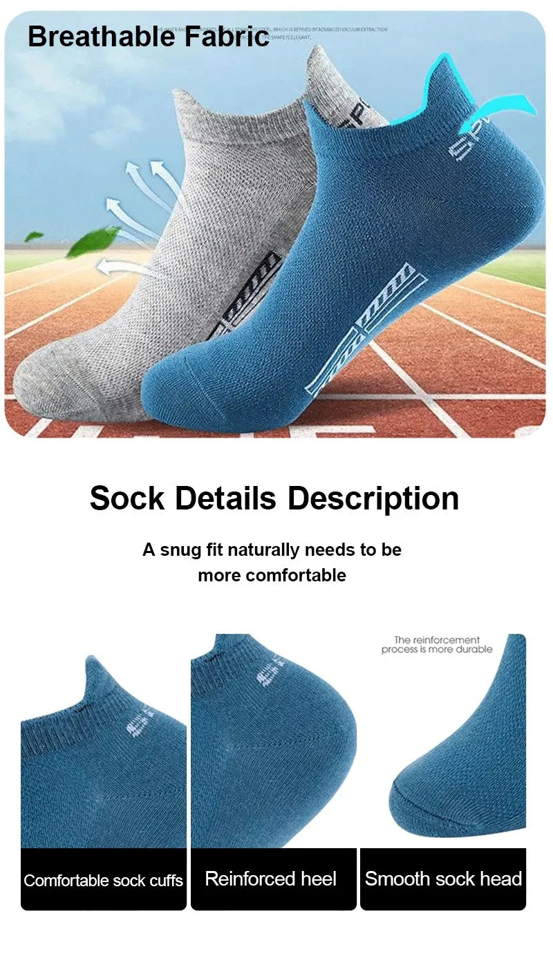 10 Pairs Polyester Spandex Low Cut Ankle Socks for Men