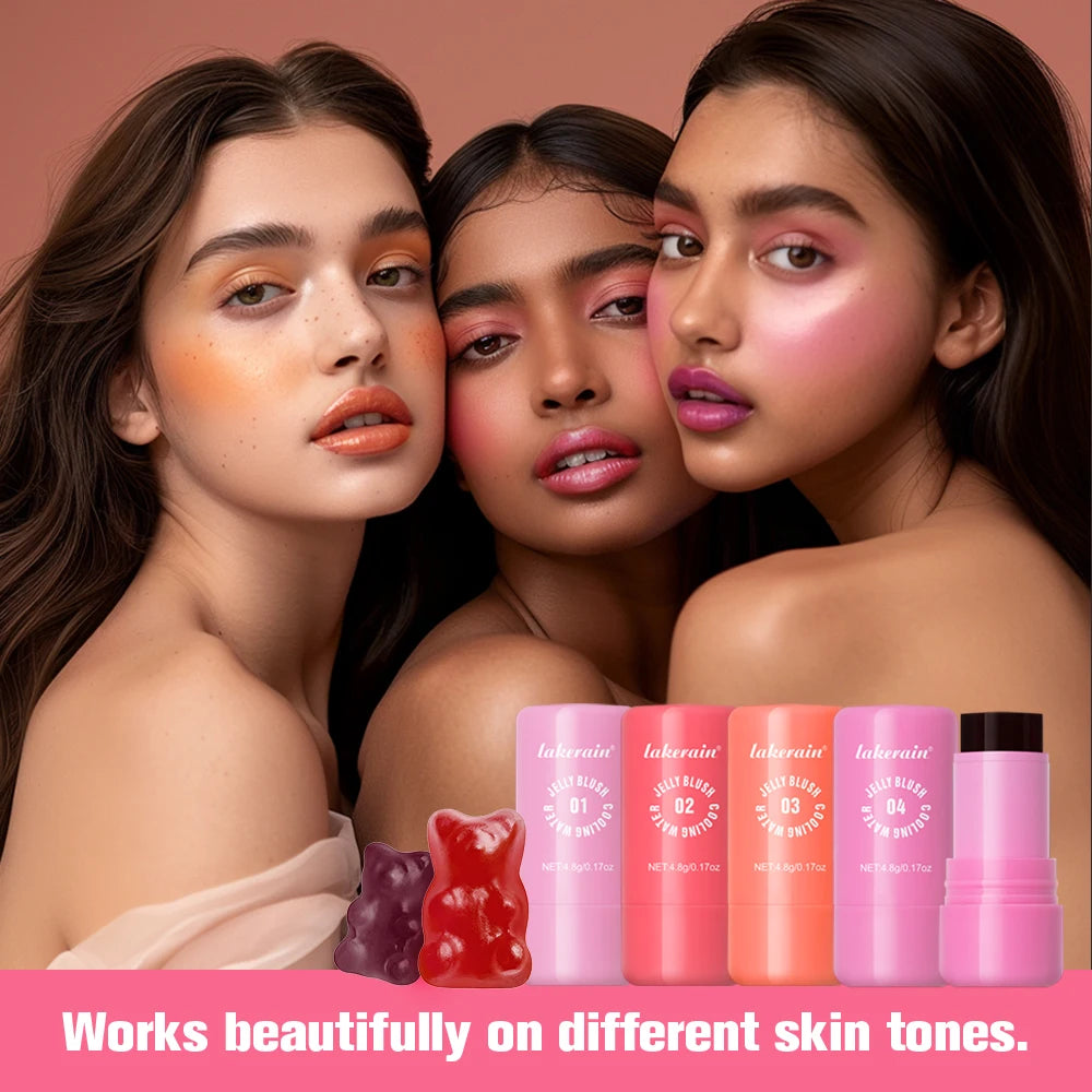 Cooling Water Jelly Tint Blush Stick for Lips and Cheeks - 4