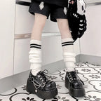 Acrylic Knitted Leg Warmers 40cm