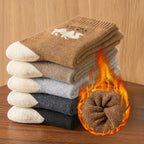 Polyester Blend Crew Socks Five Pair Set