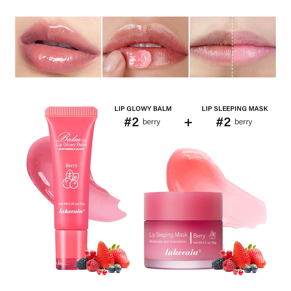 Moisturizing Lip Balm and Sleeping Mask Set - 1