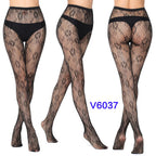 Nylon Spandex Jacquard Patterned Fishnet Pantyhose Tights