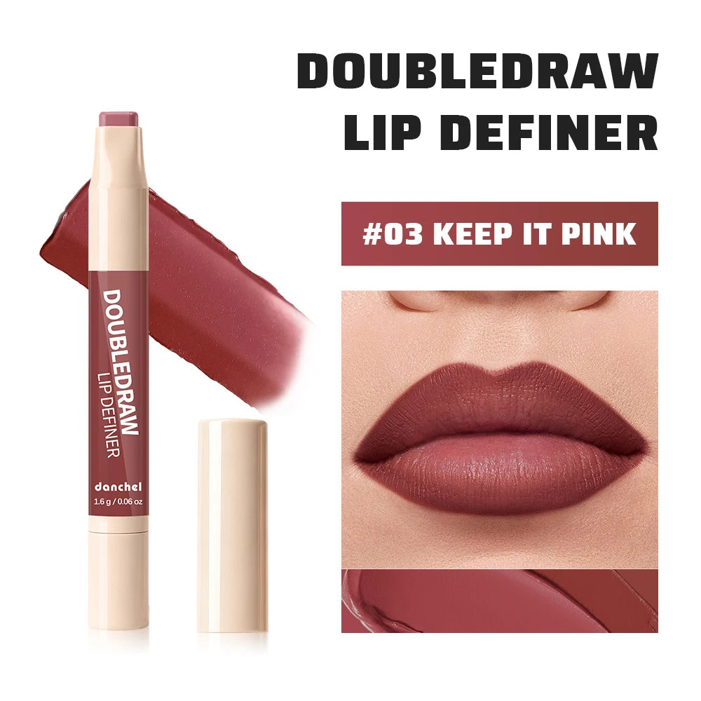 Dual Ended Matte Lip Liner and Gloss Pencil
