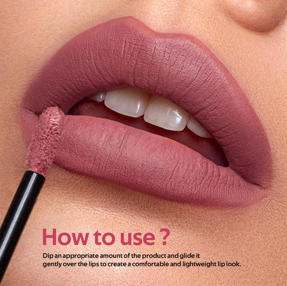 Matte Liquid Lip Tint Waterproof Long Lasting Lip Color