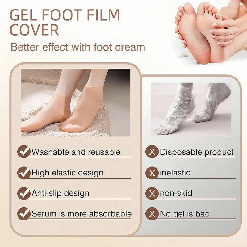 Silicone Moisturizing Socks for Dry Cracked Feet - 3