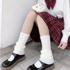 Acrylic Knitted Leg Warmers 40cm