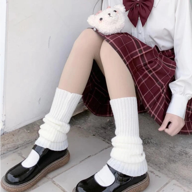 Acrylic Knitted Leg Warmers 40cm