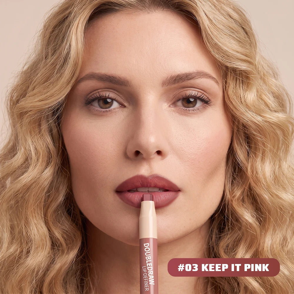 Dual Ended Matte Lip Liner and Gloss Pencil