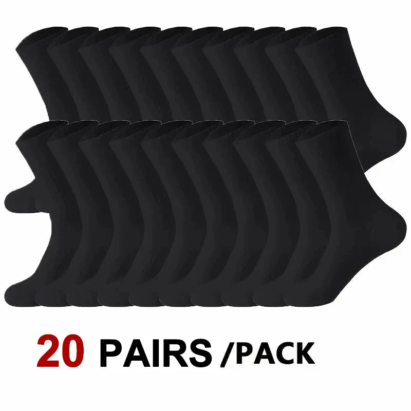 Polyester Blend Crew Socks Breathable Athletic Footwear - 29