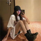 Polyester Polka Dot Tights Skin Effect Thermal Stockings