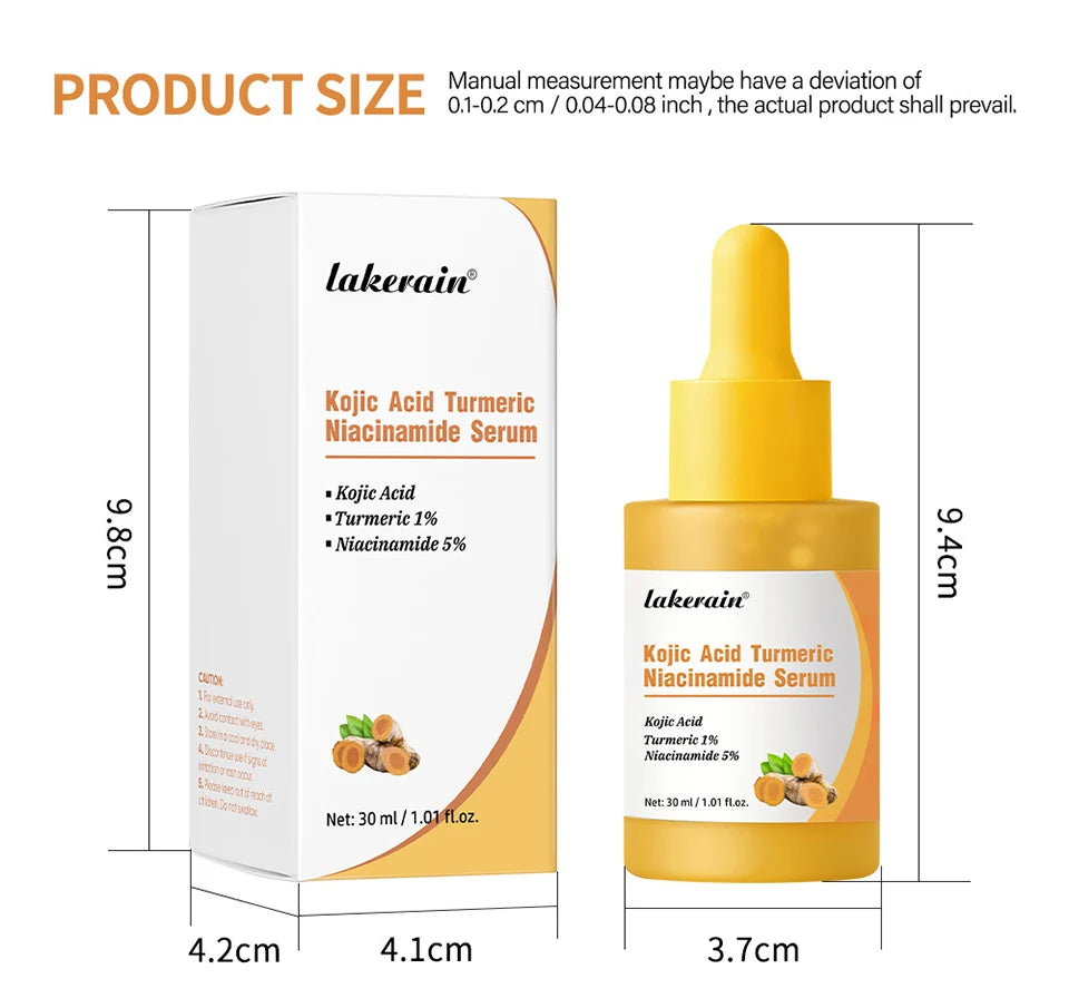 Kojic Acid Turmeric Niacinamide Face Serum Brightening Skin Essence - 17