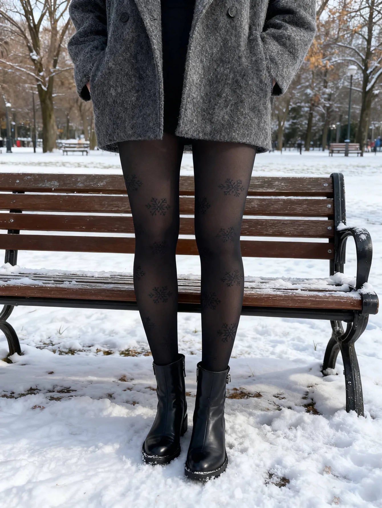 Polyester Elastane Thermal Fleece Tights - 2