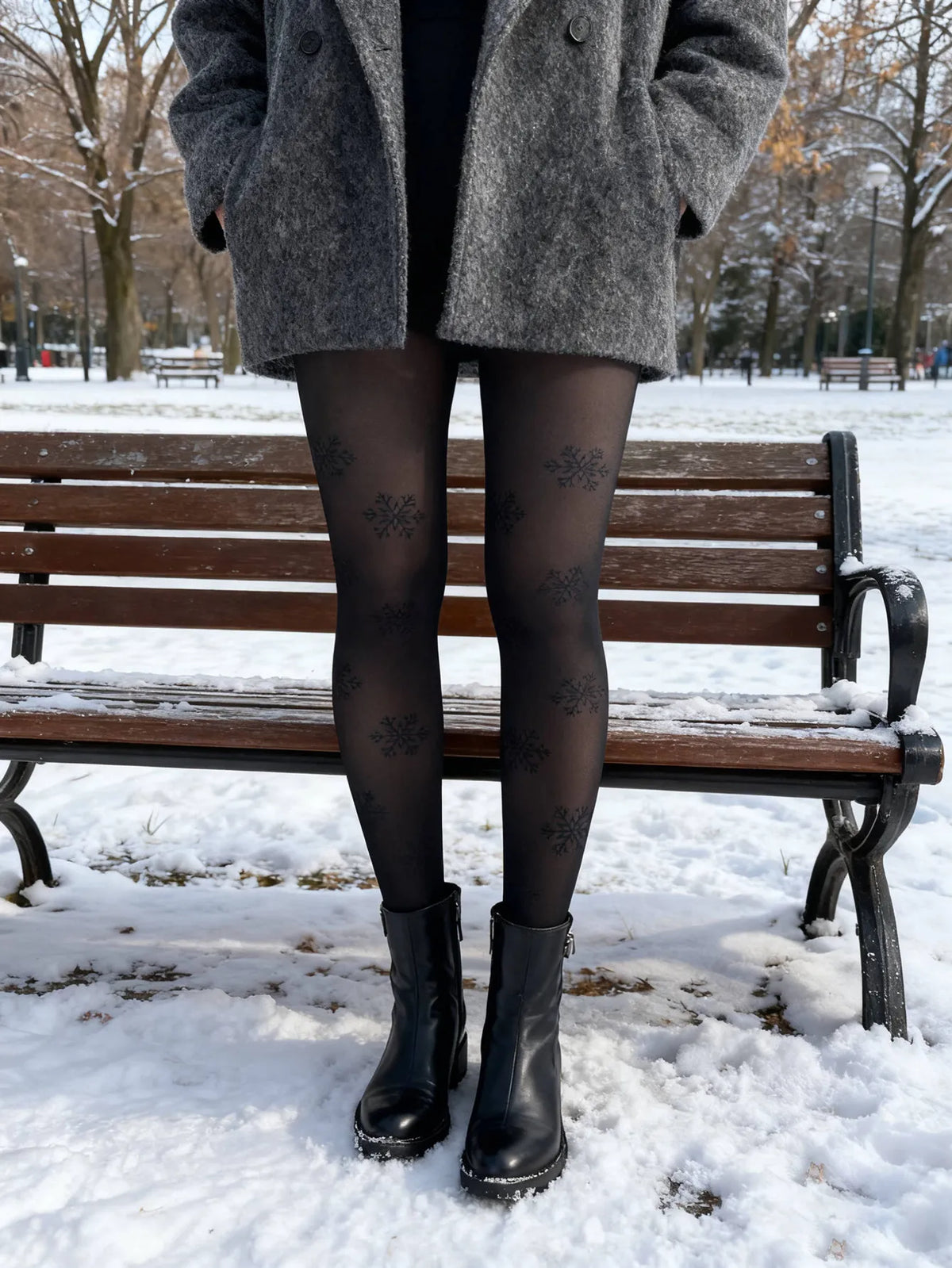 Polyester Elastane Thermal Fleece Tights