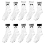 Polyester Elastane Women Crew Socks With Lettering