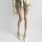 Floral Lace Mesh Pantyhose Women Nylon Tights