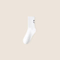 Smiling Face Nylon Polyester Knit Crew Socks