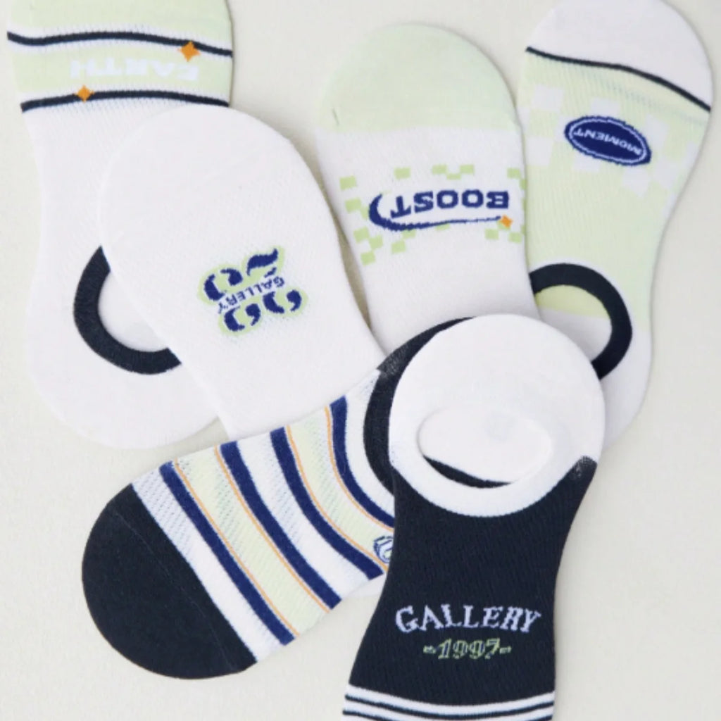 Polyester Elastane Women No Show Liner Socks 5 Pack
