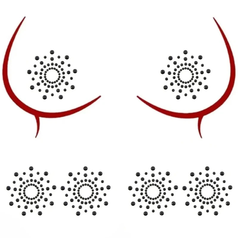 Silicone Rhinestone Nipple Covers