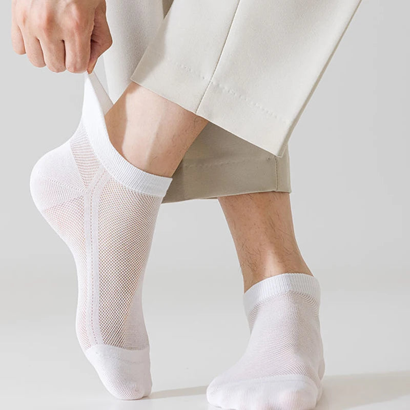 Cotton Polyester Ankle Socks Breathable Mesh Summer Casual Footwear - 20