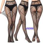 Nylon Spandex Jacquard Patterned Fishnet Pantyhose Tights