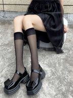 4 Pairs Nylon Elastane Mid Tube Casual Socks