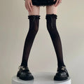 Polyester Spandex Lolita Bow Knee High Socks