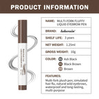 Liquid Eyebrow Pencil Multi Prong Brush Waterproof Makeup Pen