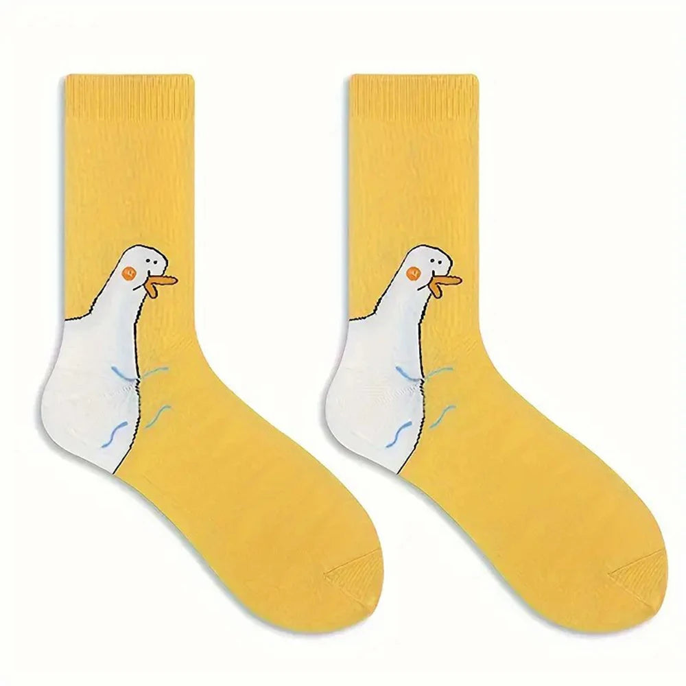 Polyester Spandex Cartoon Casual Socks