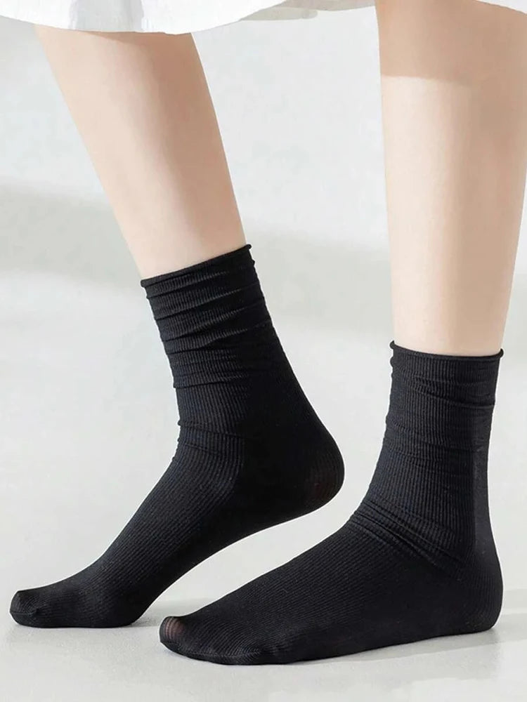 10 Pairs Nylon Elastane Mid Length Casual Socks - 9
