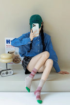 Striped Cotton Middle Tube Casual Socks