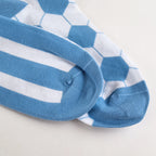 Cotton Blend Mid Calf Geometric Striped Socks