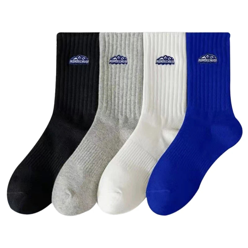 Polyester Blend Crew Socks Casual Footwear 4 Pair Set - 14