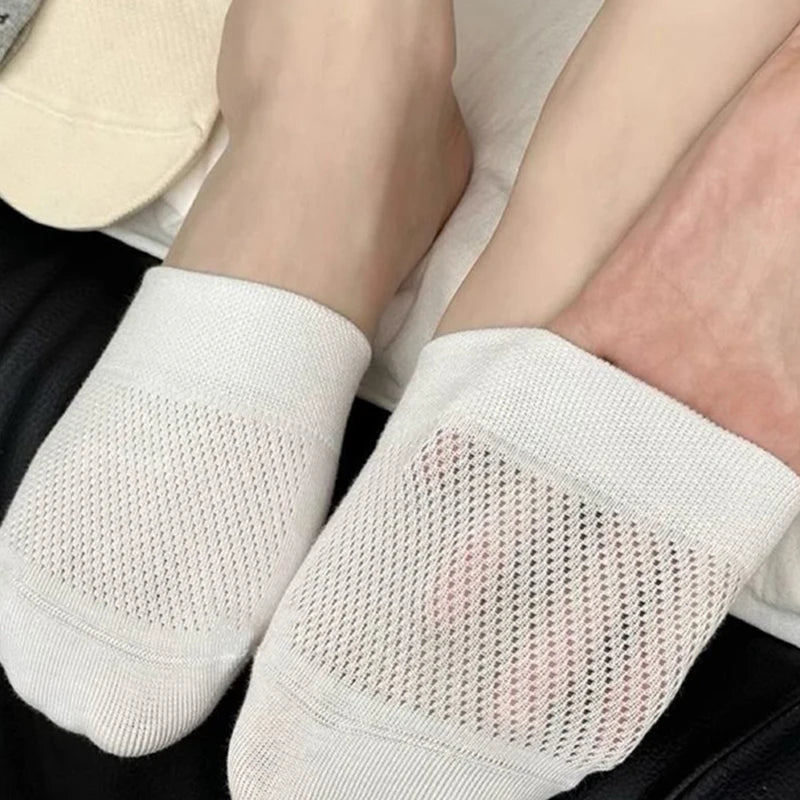 Polyester Elastane Women Half Forefoot Invisible Socks - 3
