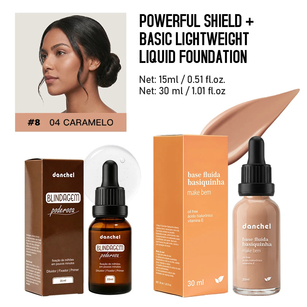 Liquid Foundation and Primer Makeup Set - 18