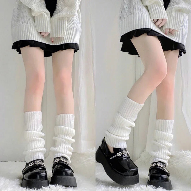 Acrylic Knitted Leg Warmers 40cm