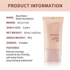 Liquid Matte Foundation Natural Waterproof Coverage Face Makeup