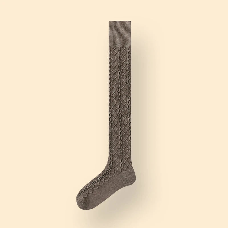 Wool Blend Knit Knee High Socks