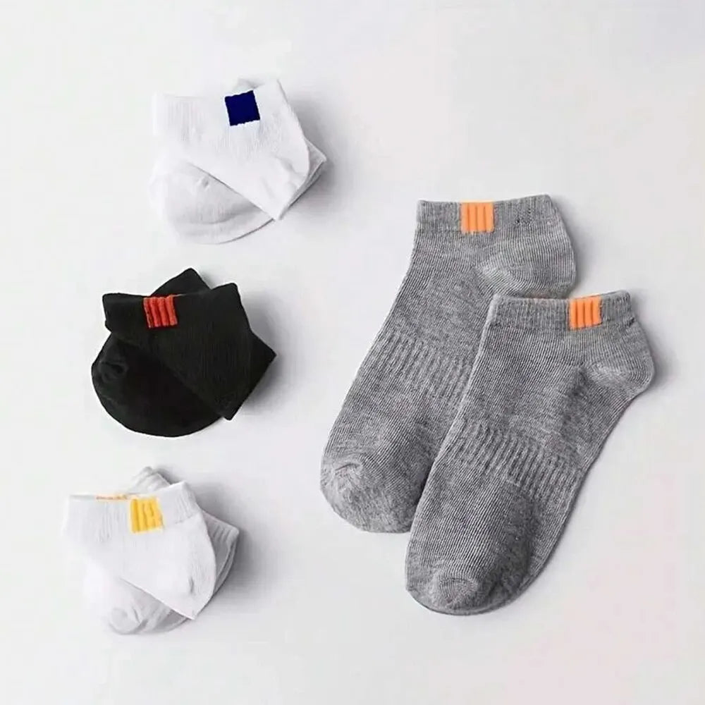 Polyester Elastane Mens Ankle Socks Set - 2