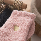 Thick Plush Coral Velvet Mid Tube Socks for Women