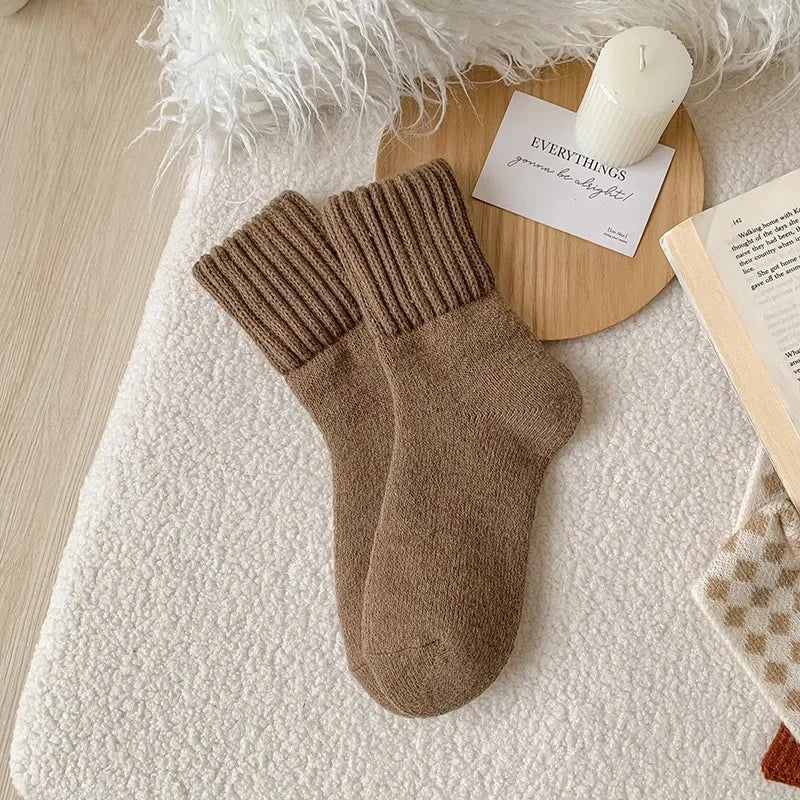 Thick Knitted Winter Socks for Women
