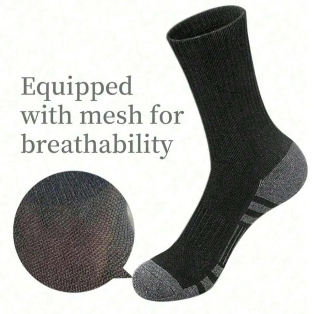 5 Pair Polyester Elastane Crew Socks - 3