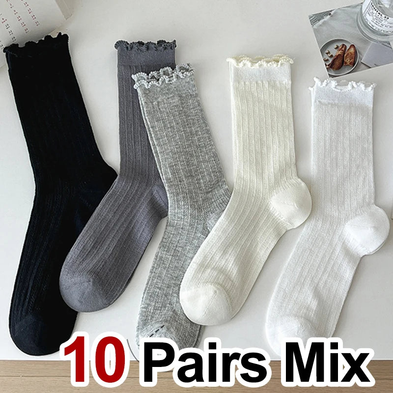 Polyester Elastane Casual Mid Tube Socks