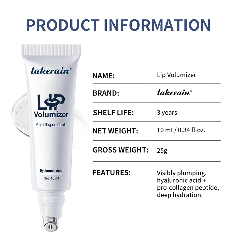 Hyaluronic Acid Lip Volumizer Moisturizing Gloss